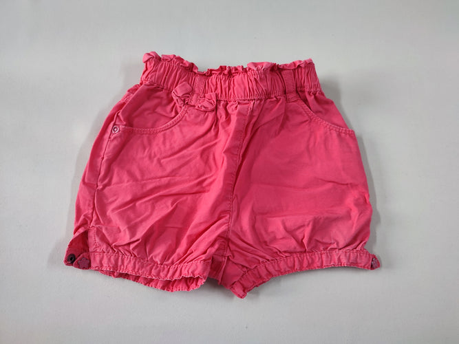 Short rose boutons fleurs taille élastique, moins cher chez Petit Kiwi