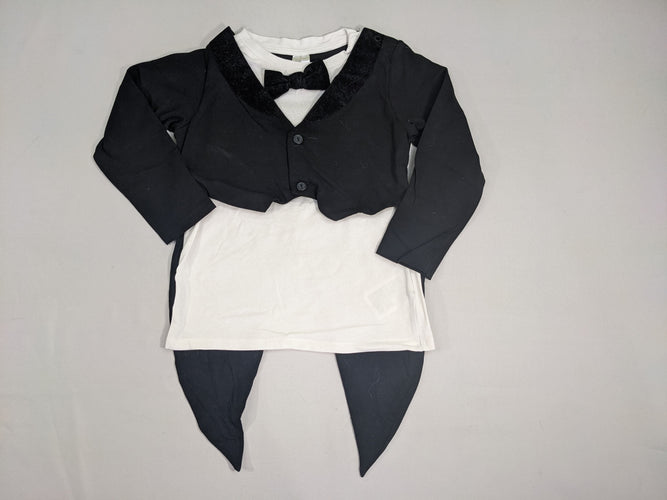 Déguisement T-shirt m.l noir Pingouin + Pantalon chino noir, vampire, Halloween?, moins cher chez Petit Kiwi