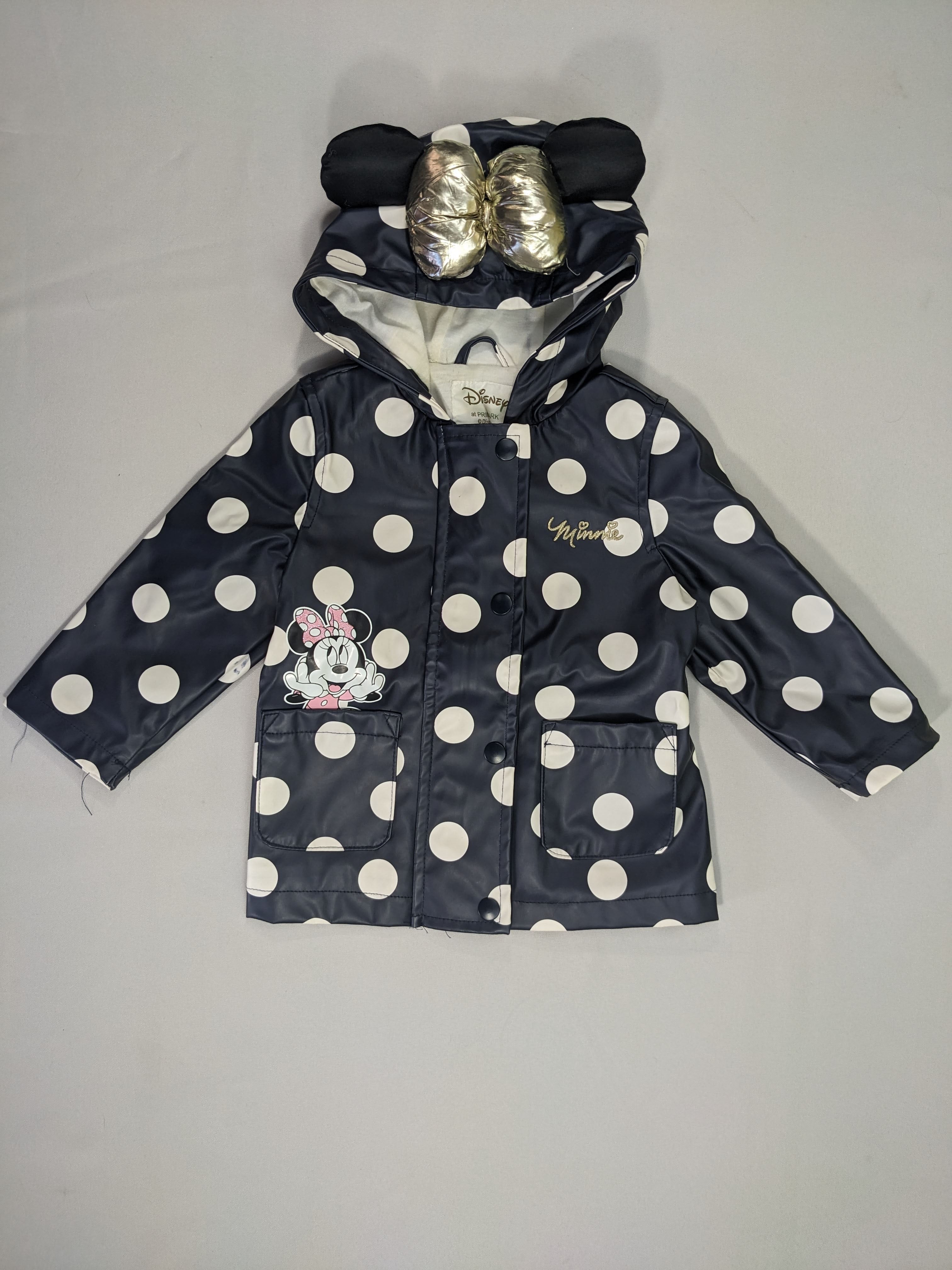Ciré à capuche bleu pois blancs Minnie