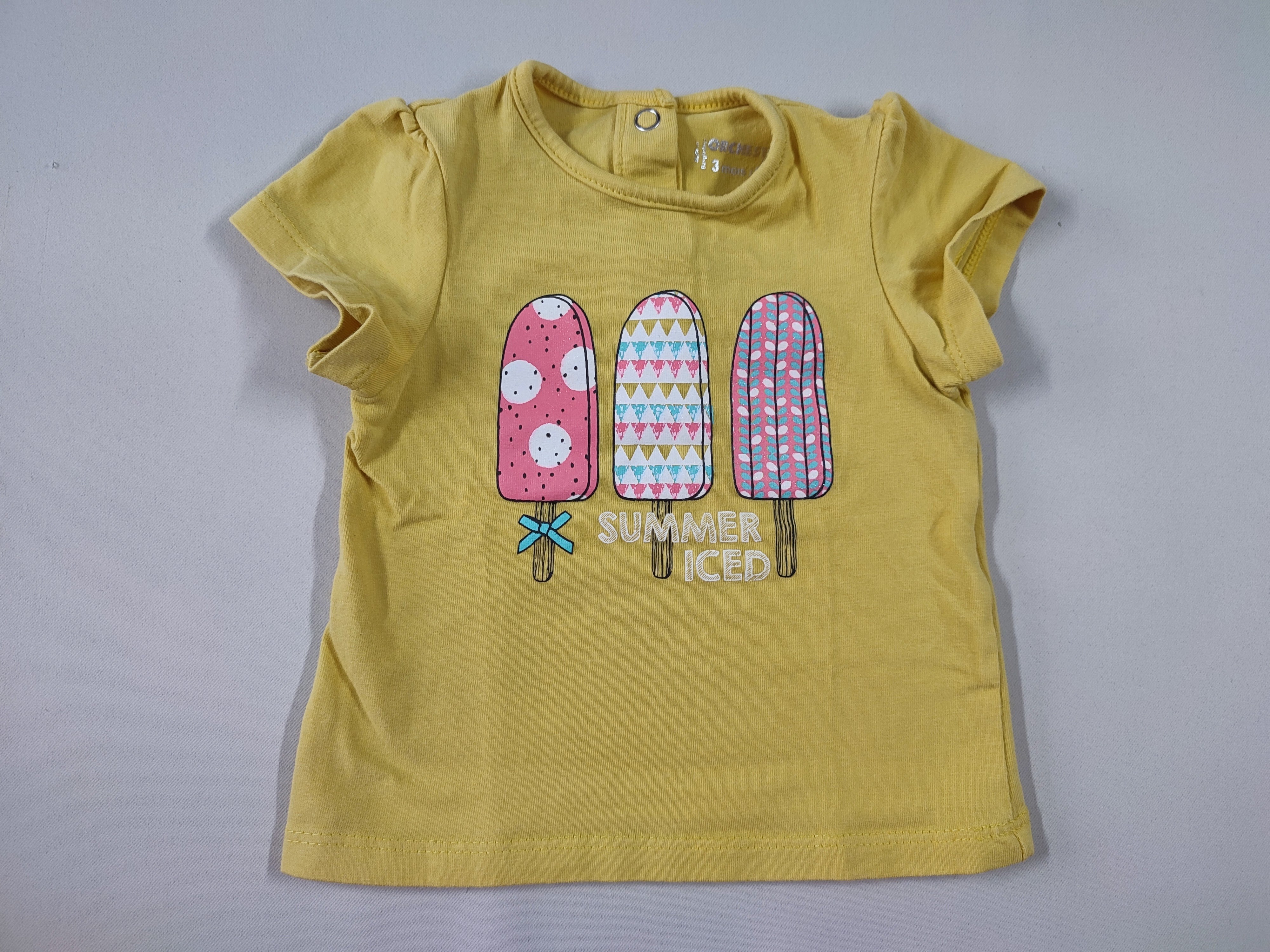 T-shirt m.c jaune glaces 