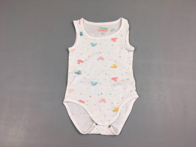 Body s.m blanc Mickey, moins cher chez Petit Kiwi