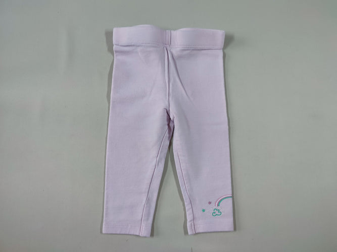 Legging rose clair arc-en-ciel, moins cher chez Petit Kiwi
