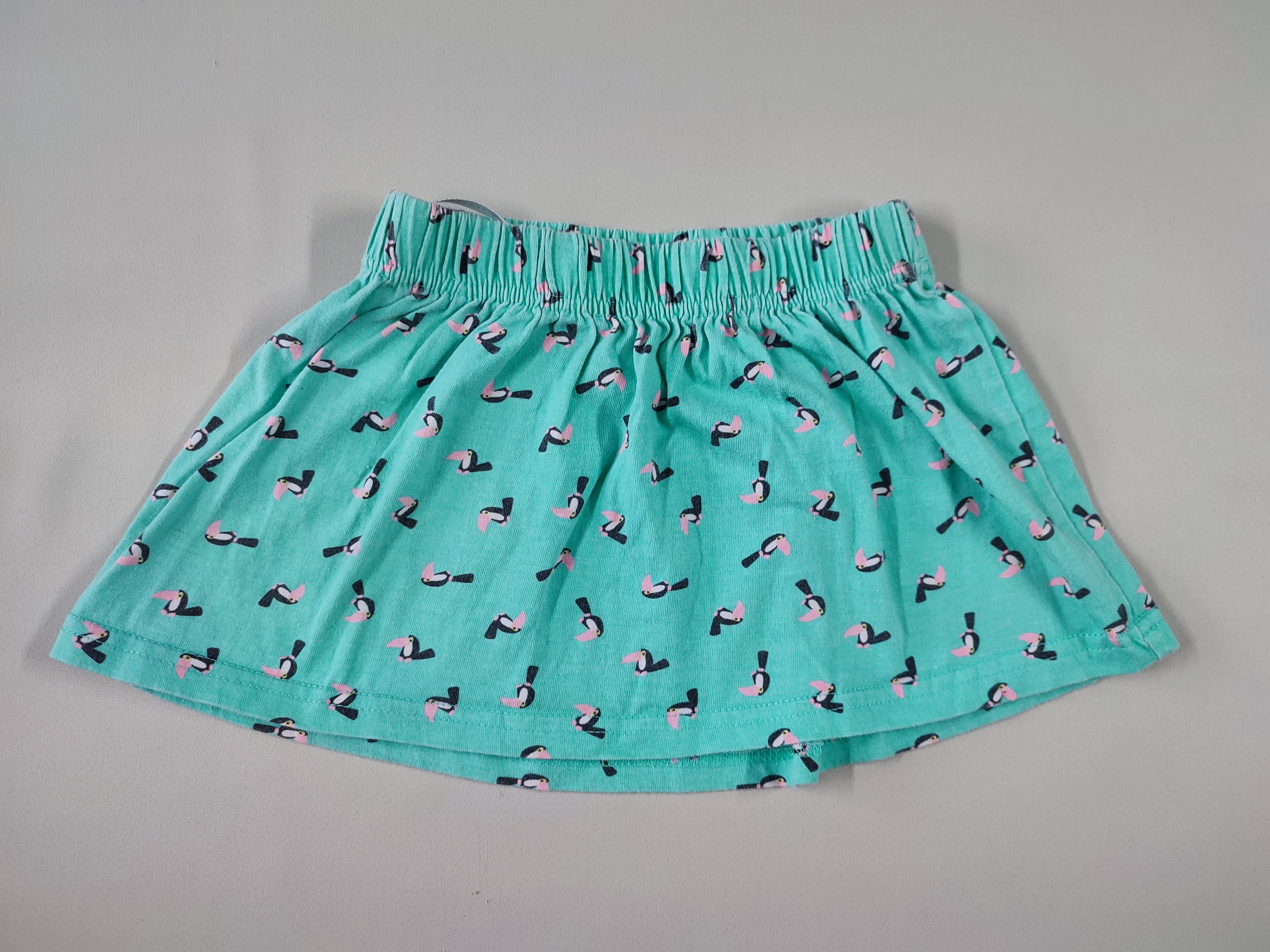 Jupe jersey verte toucans