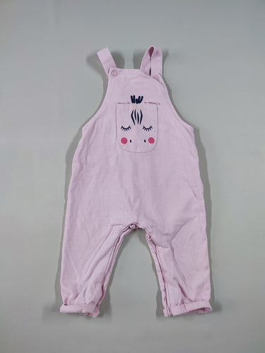 Salopette jersey rose poche animal, Dopodopo, moins cher chez Petit Kiwi