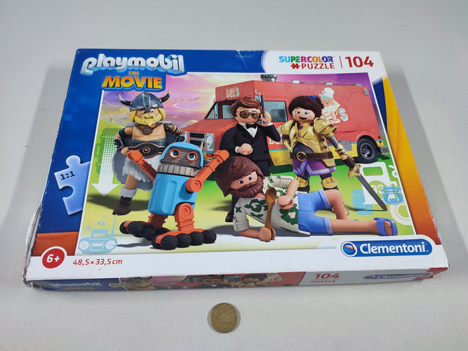 Puzzle Playmobil 104 pcs, 6+ - Complet (boite abimée), moins cher chez Petit Kiwi