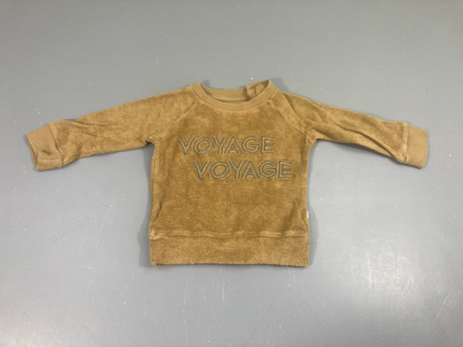 Pull éponge ocre Voyage Les petites choses, moins cher chez Petit Kiwi