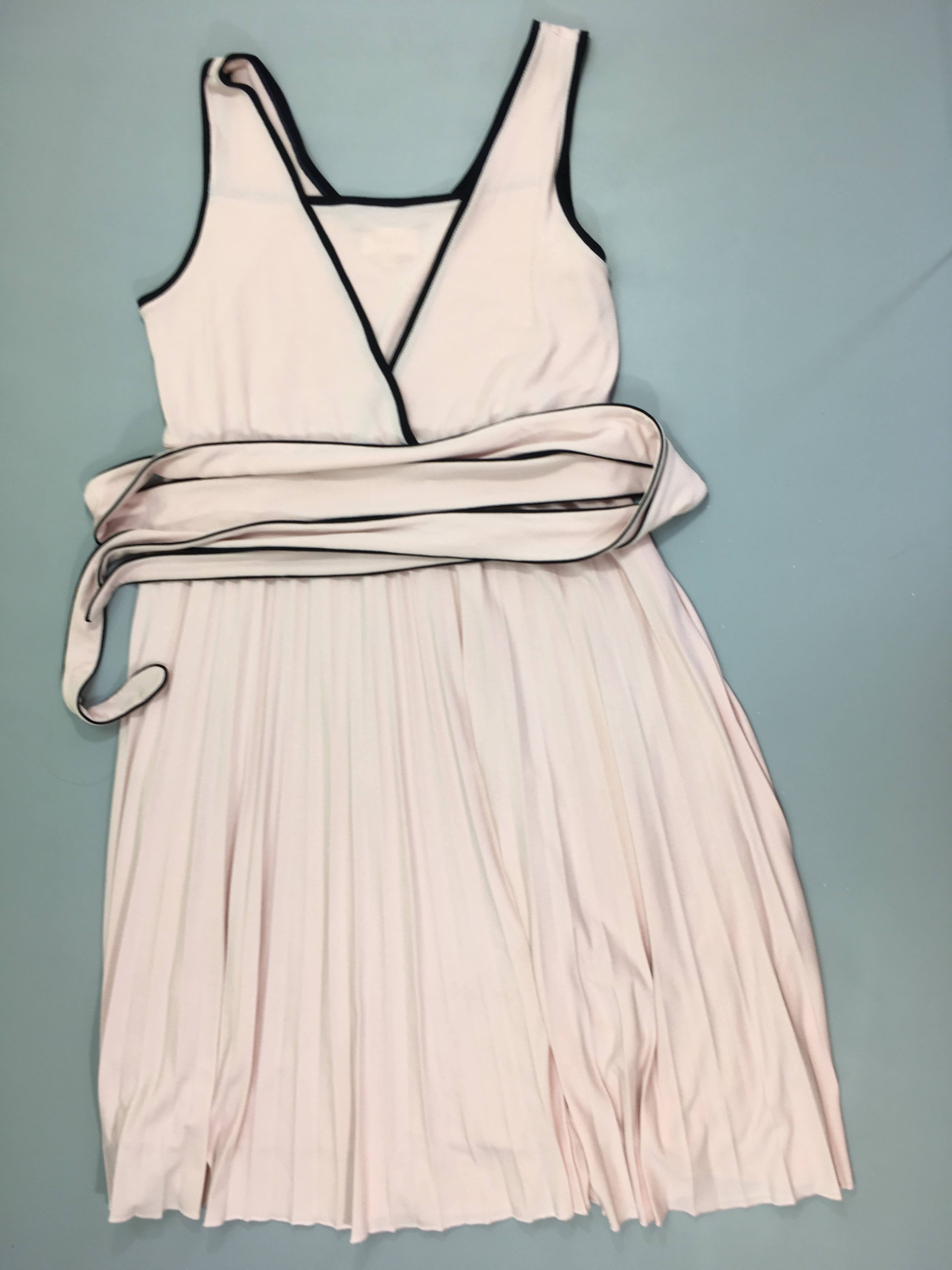 Robe d'allaitement s.m rose clair/noir + ceinture