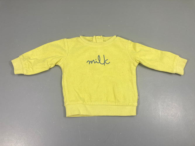 Sweat jaune Milk, moins cher chez Petit Kiwi