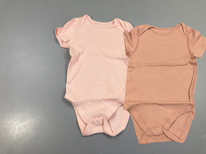2 Bodies m.c rose/beige, moins cher chez Petit Kiwi