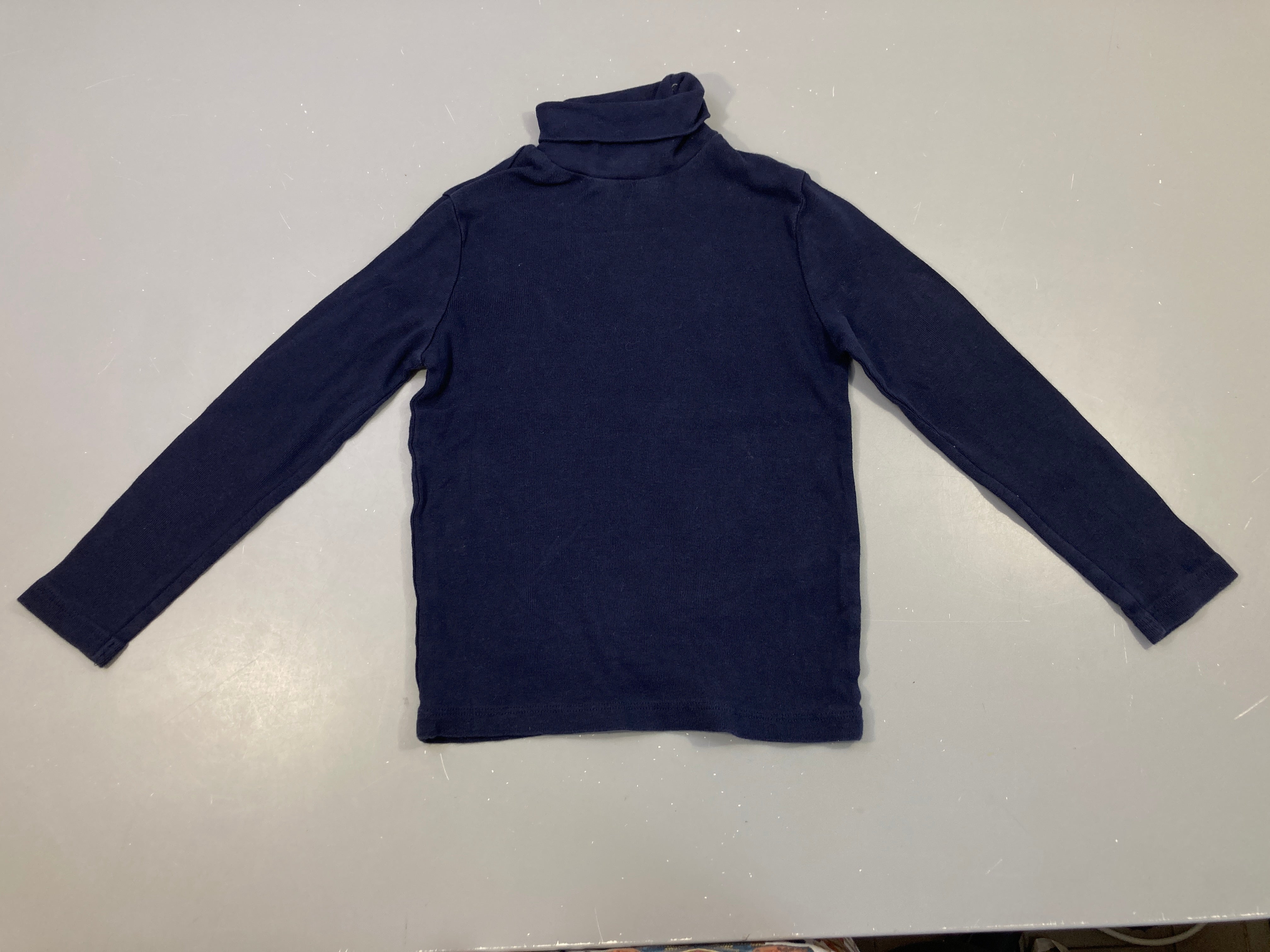 T-shirt m.l col roulé bleu foncé