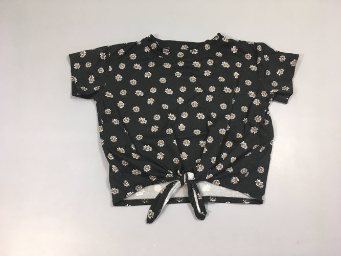 T-shirt m.c noir paquerettes nouables, moins cher chez Petit Kiwi