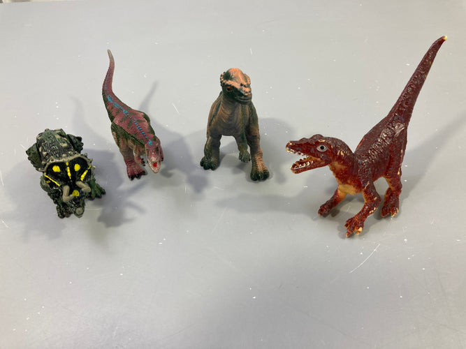 Lot de 4 petits dinosaures dont un à construire, moins cher chez Petit Kiwi