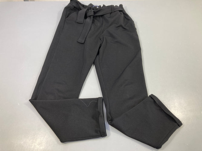 Pantalon  noir avec ceinture, moins cher chez Petit Kiwi