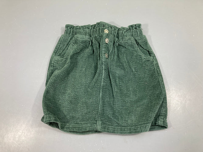 Jupe kaki velours côtelé, moins cher chez Petit Kiwi