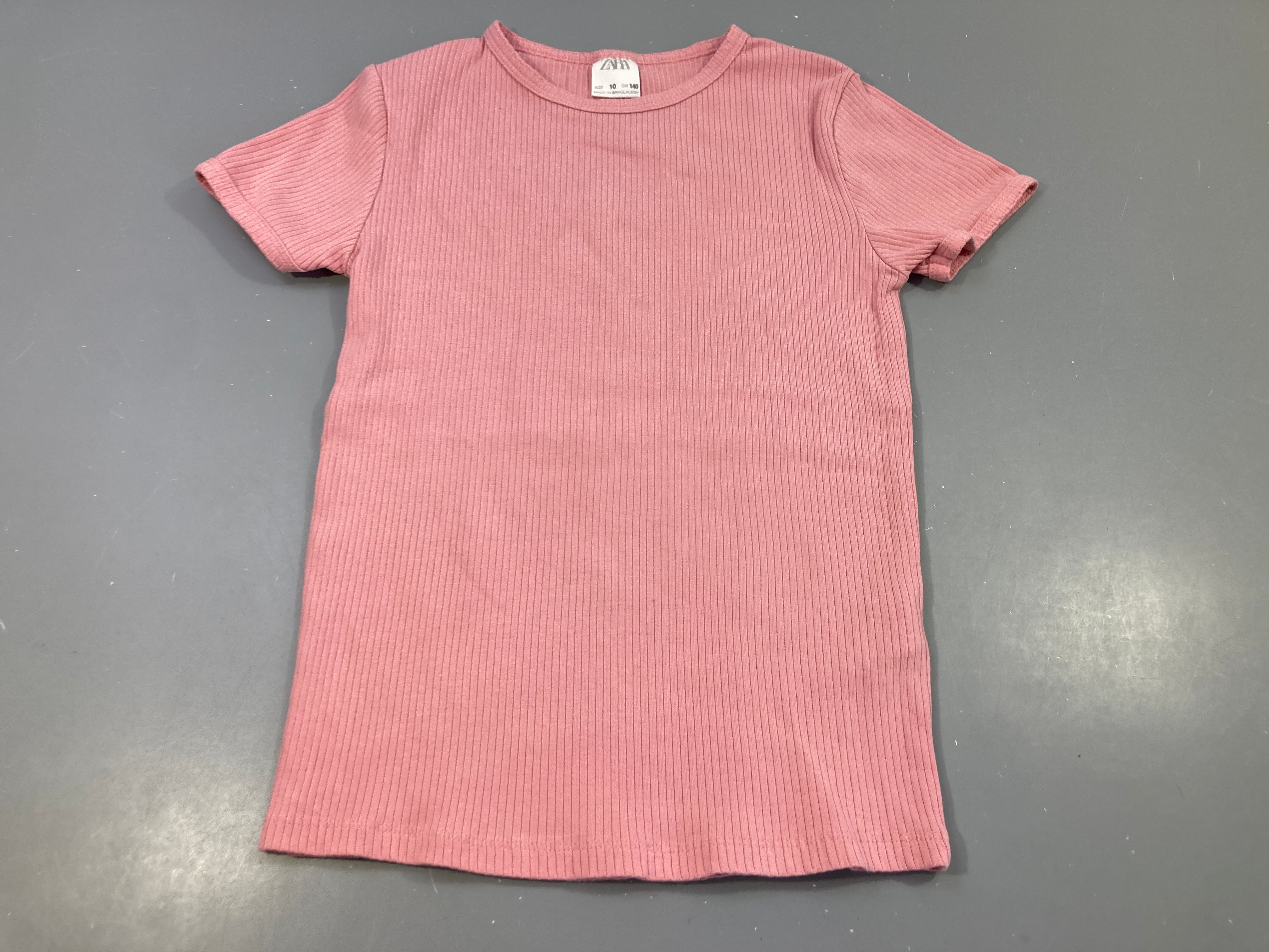 T-shirt m.c rose côtelé