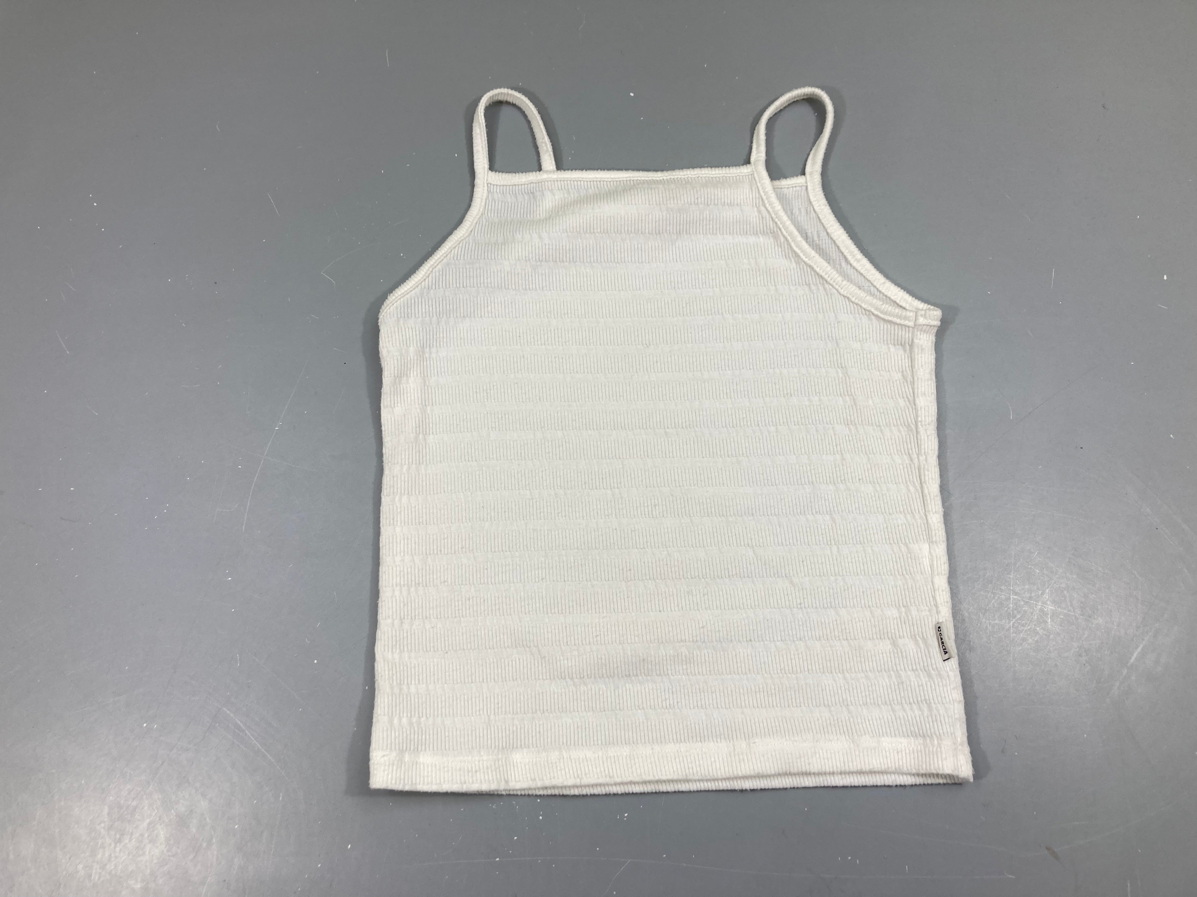 Top blanc texturé