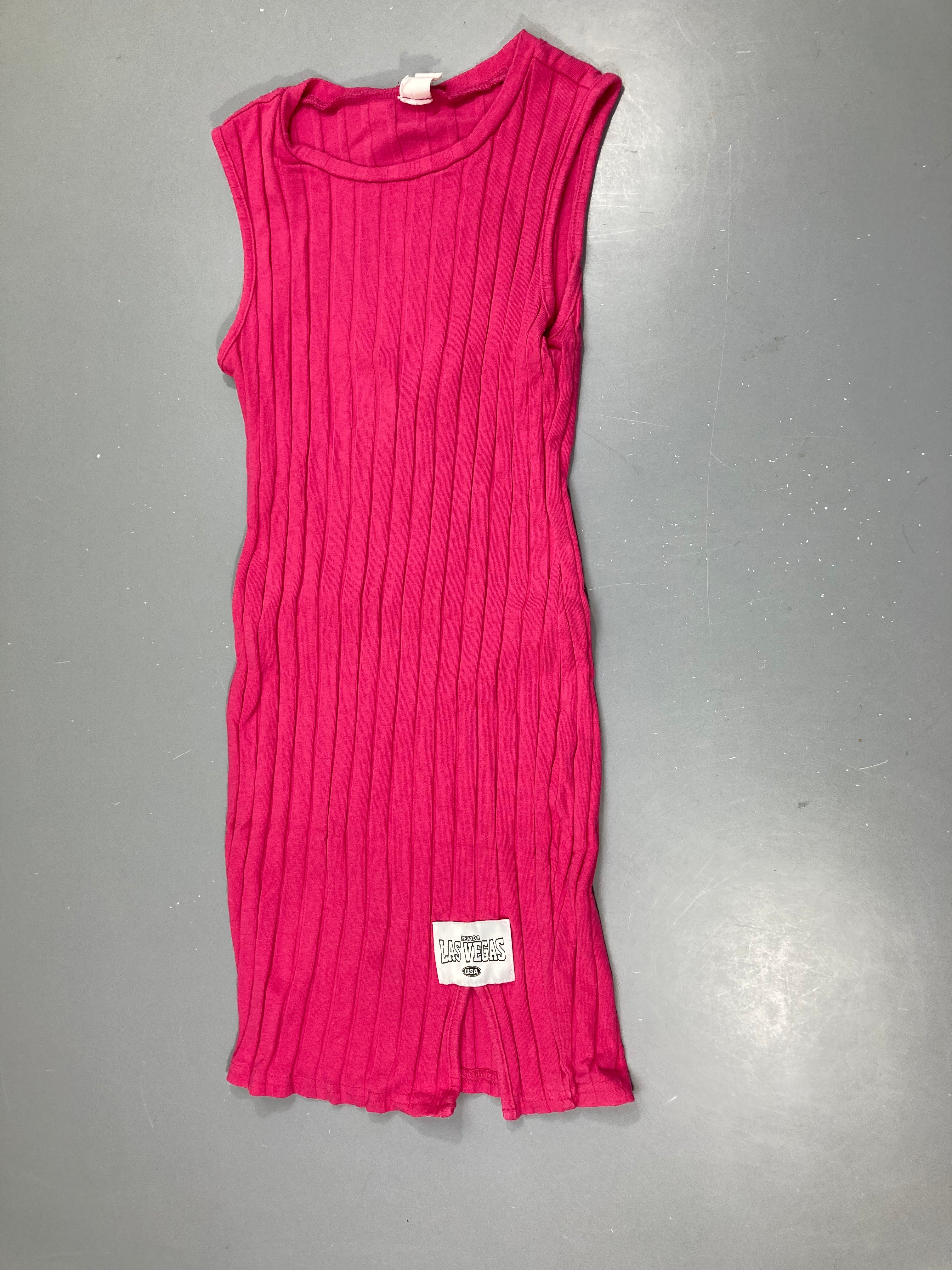 Robe crayon côtelé rose