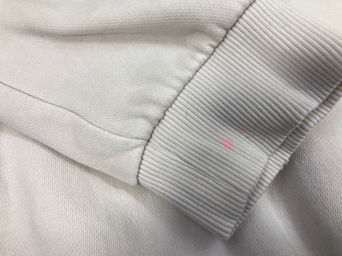 Sweat blanc Super Copines Tache manche, moins cher chez Petit Kiwi