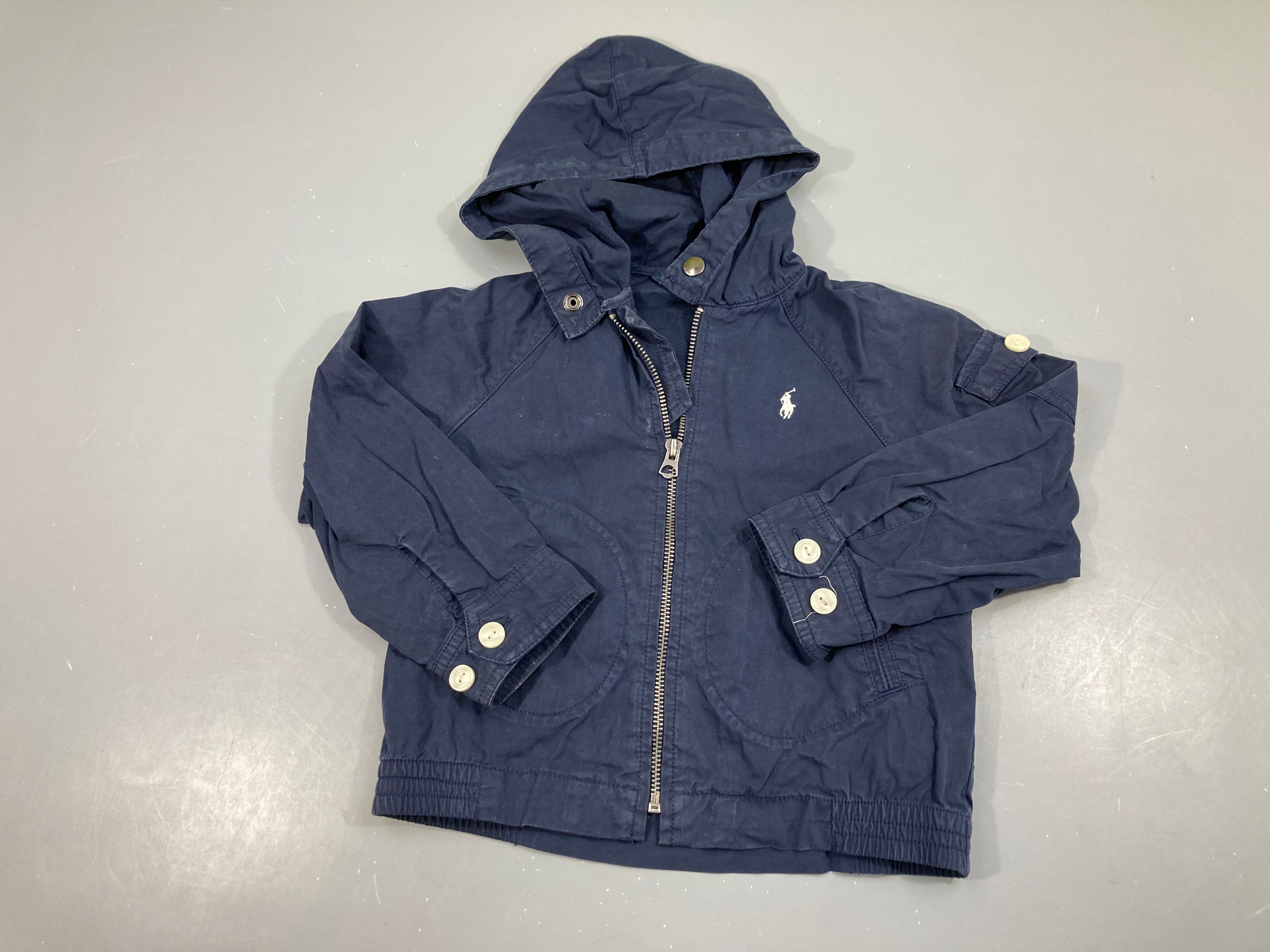 Veste légère à capuche bleu foncé
