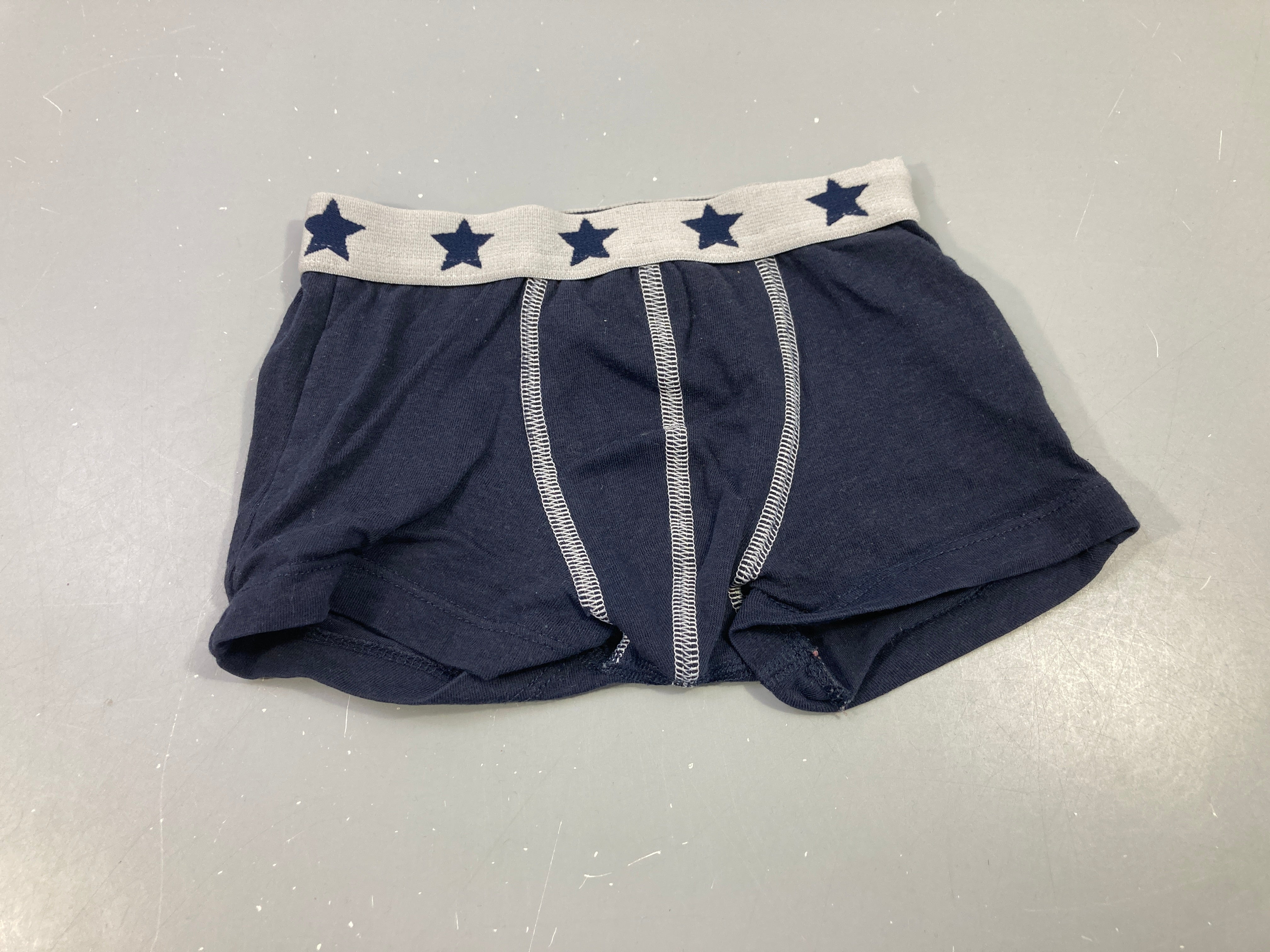Boxer bleu foncé et gris