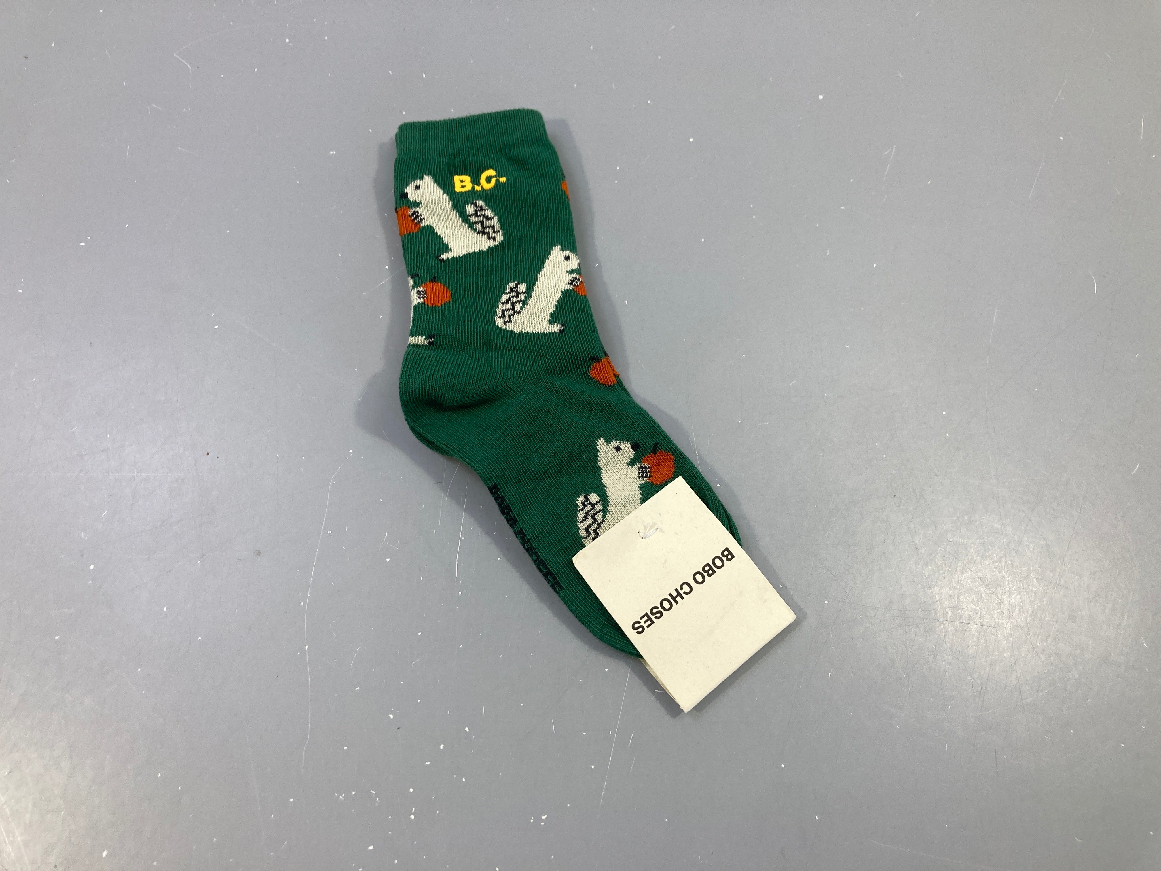 Chaussettes vertes avec écureuils,Pyjama 2 pcs7-30 , bobo choses, Neuf
