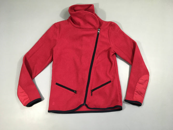 Polar zippé d'équitation fuchsia Fouganza, moins cher chez Petit Kiwi