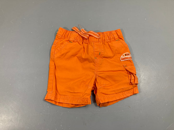 Bermuda orange poche latérale, moins cher chez Petit Kiwi