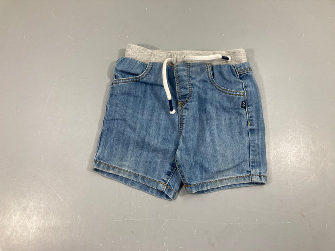 Bermuda denim taille élastique, moins cher chez Petit Kiwi