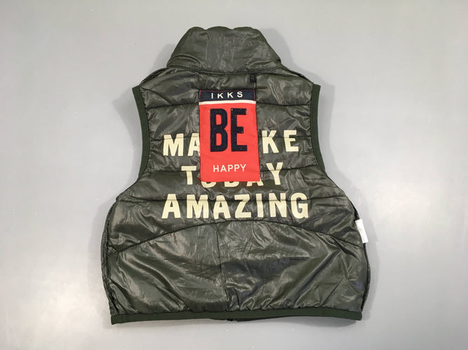 Bodywarmer bleu foncé éventuellement réversible kaki Amazing, moins cher chez Petit Kiwi