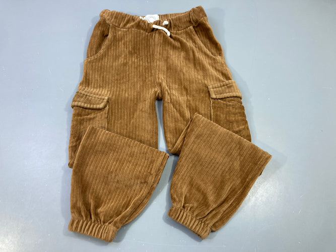 Pantalon velours éponge cotelé caramel, Sproet & Sproet, moins cher chez Petit Kiwi