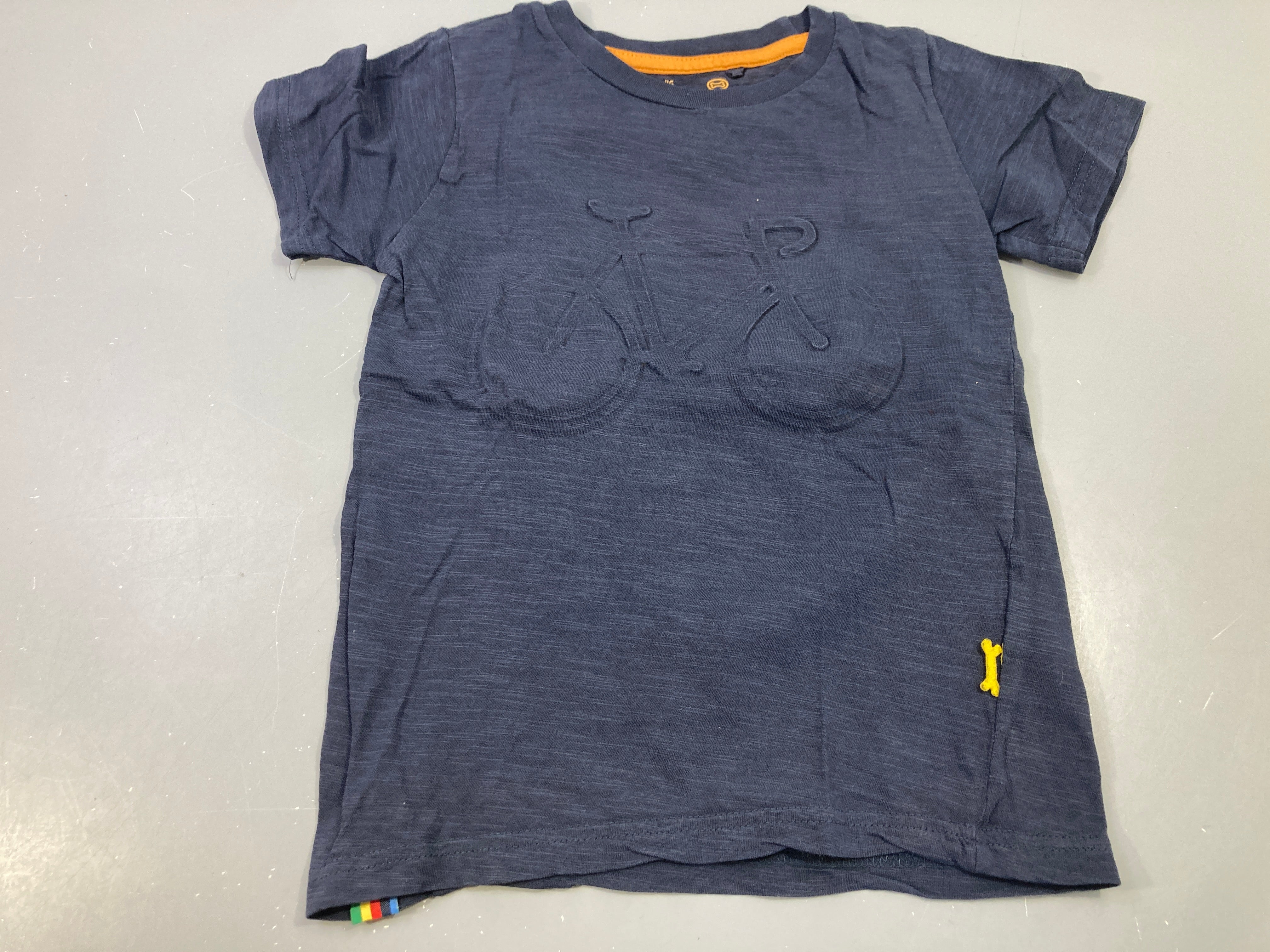 T-shirt m.c bleu foncé avec vélo