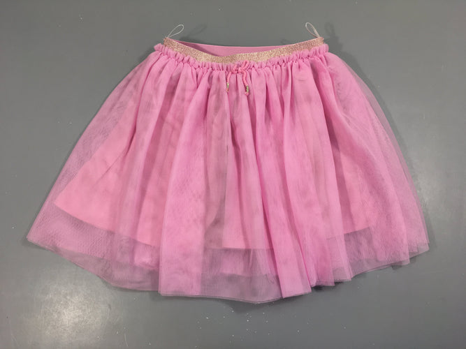 Jupe tulle rose doublée, moins cher chez Petit Kiwi