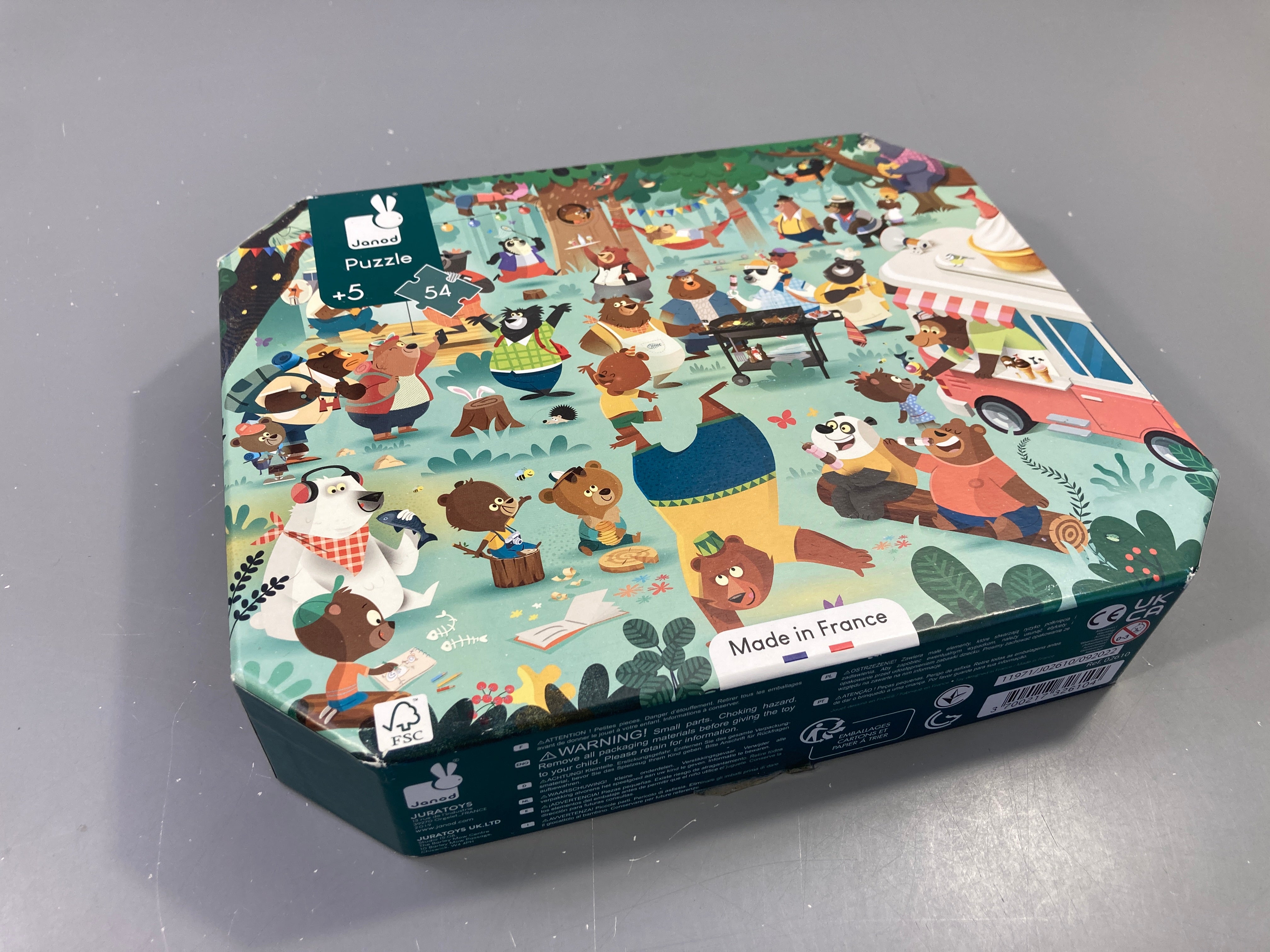 Puzzle ours avec poster, 54 pièces , +5a