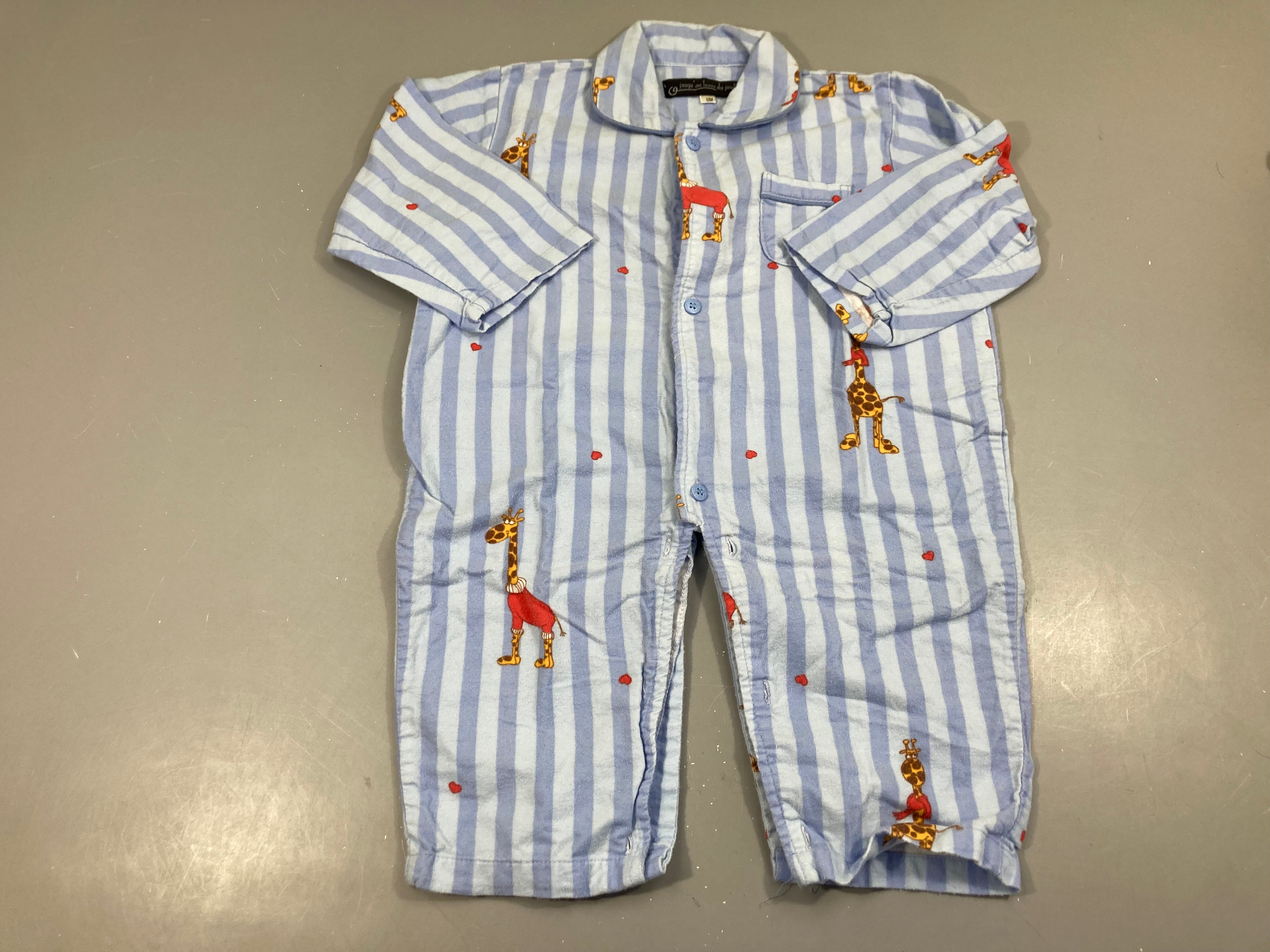 Pyjama 2 pcsFlannelle bleu girafes