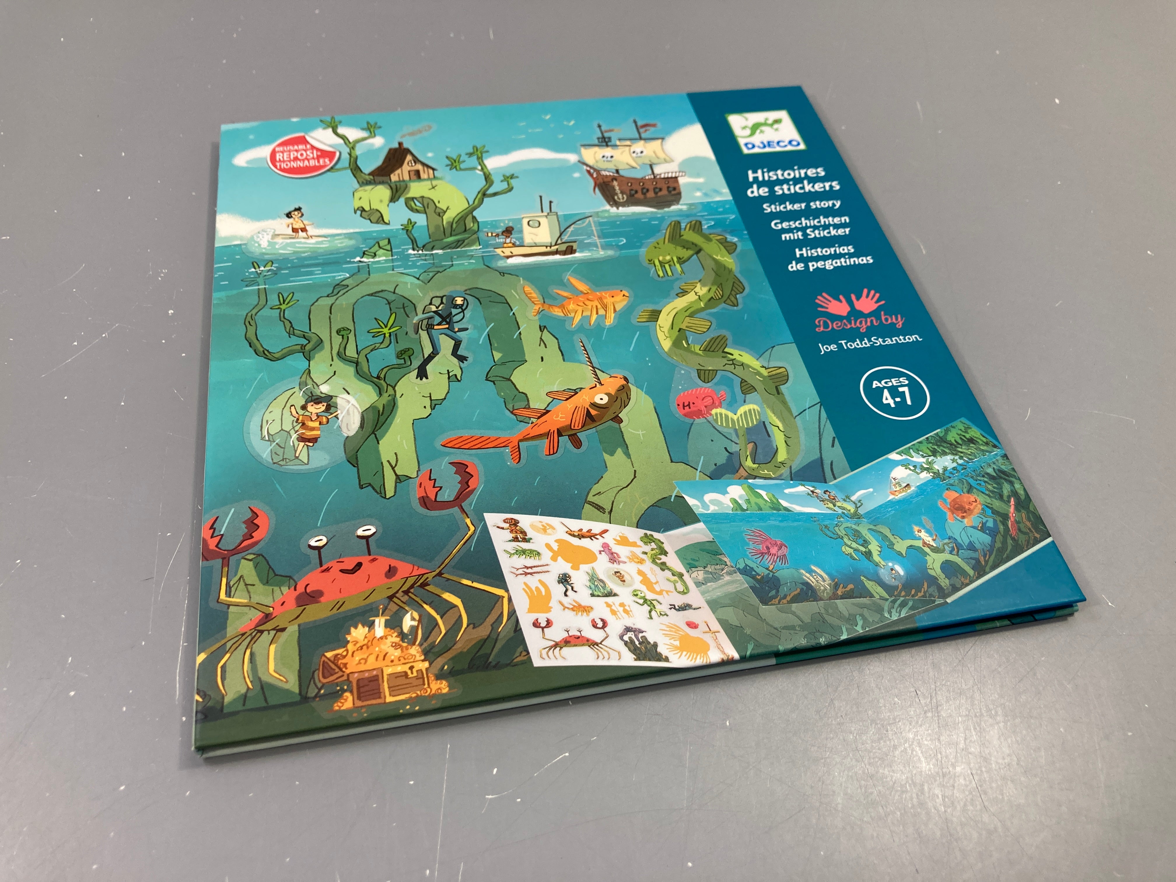 Histoires de stickers, repositionnables, 4-7a, Neuf