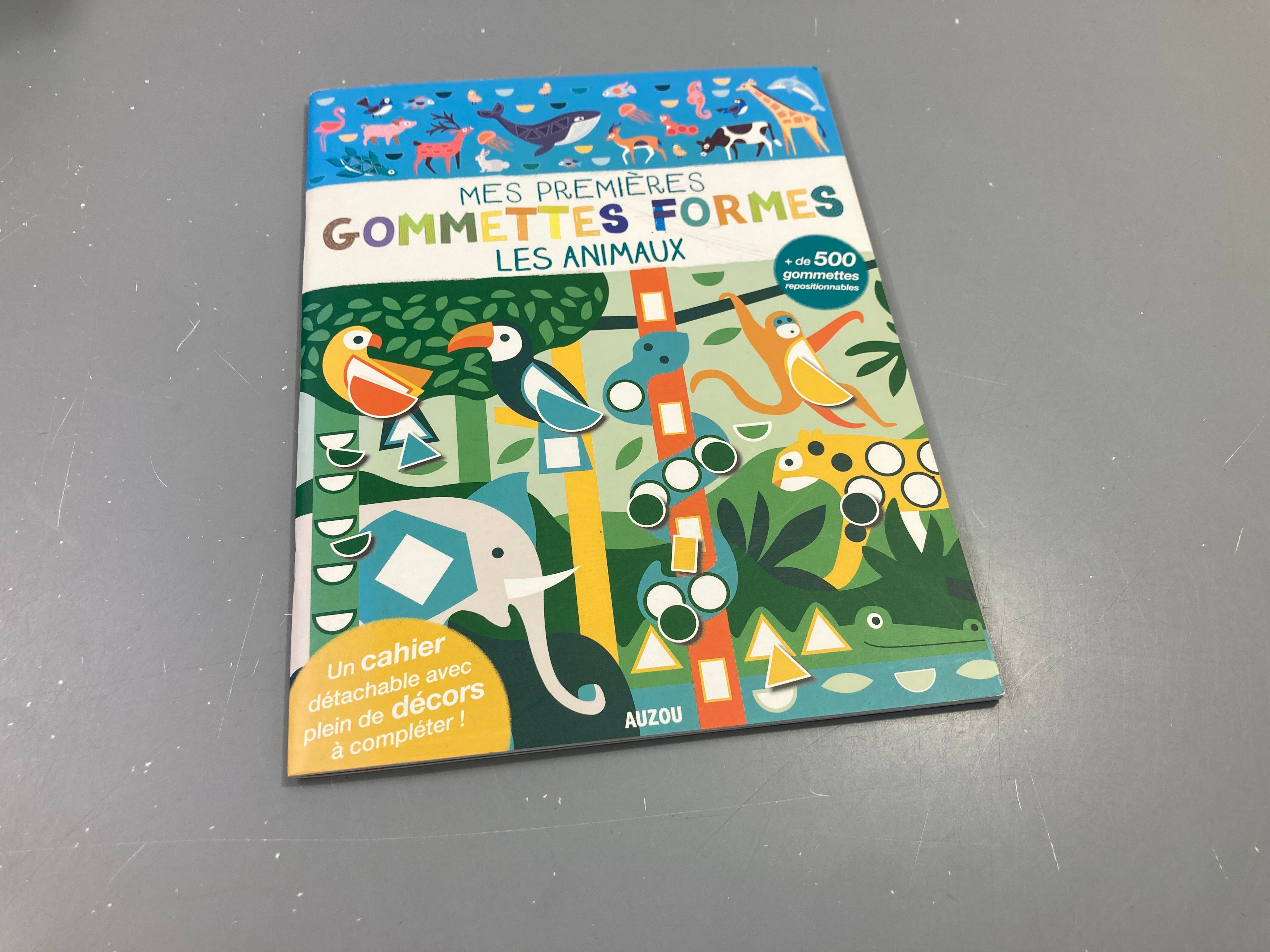Mes premières gommettes formes, les animaux, repositionnables, +3a