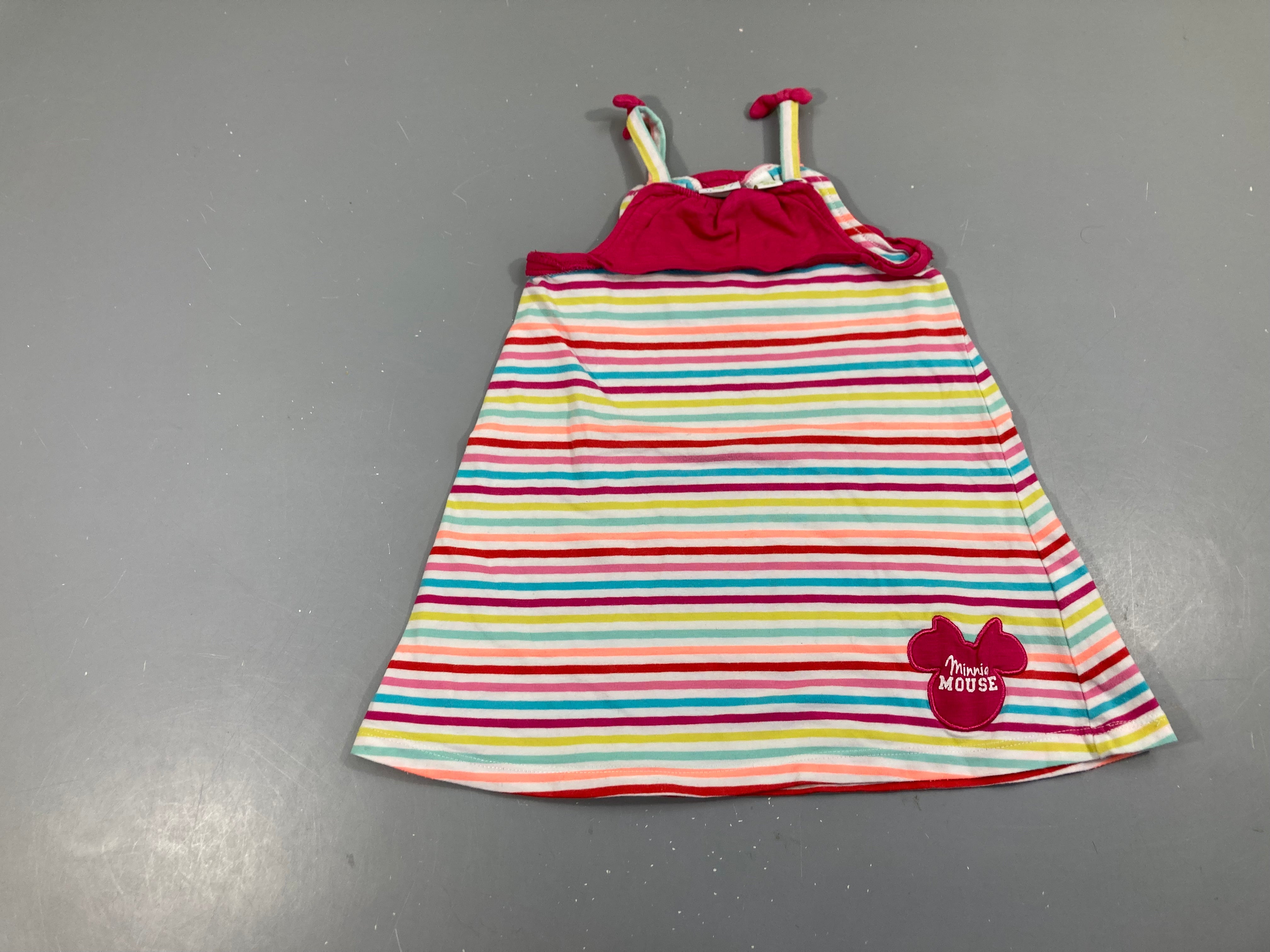 Robe s.m jersey blanc rayé couleur