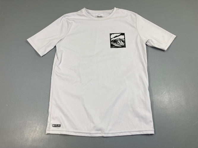 T-shirt m.c Anti-Uv blanc Waves UPF 50+, moins cher chez Petit Kiwi