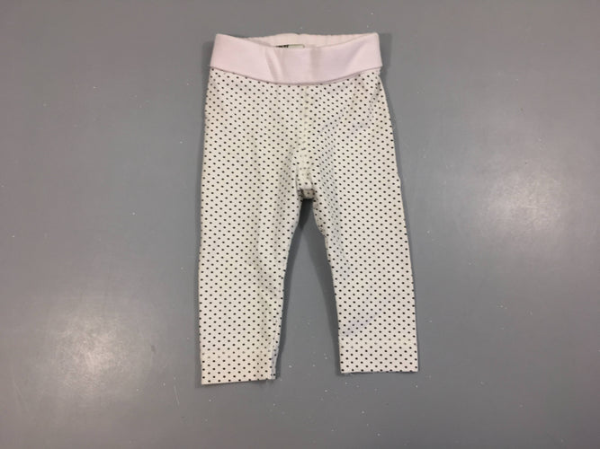 Pantalon jersey blanc pois, moins cher chez Petit Kiwi