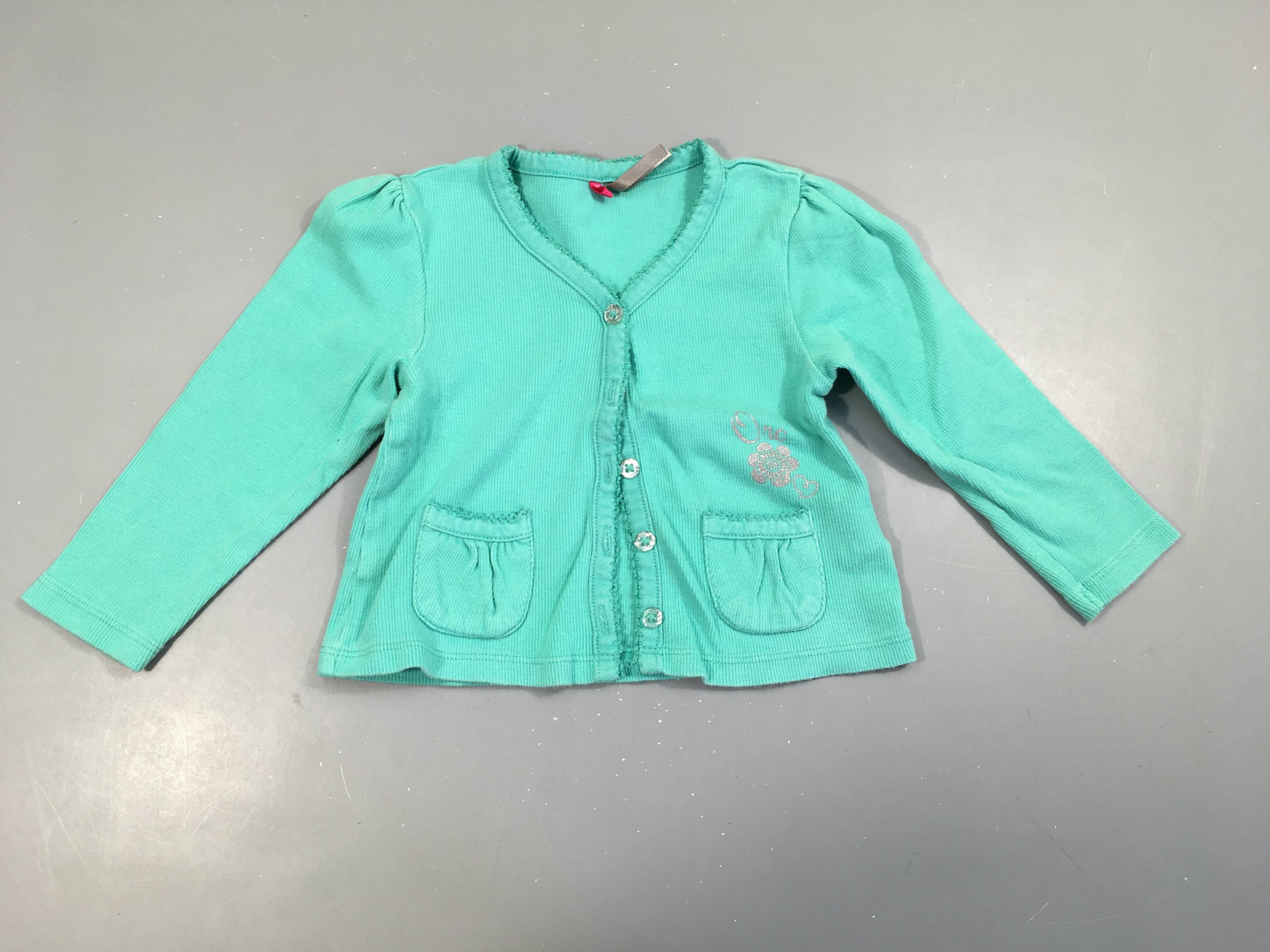 Gilet côtes vert