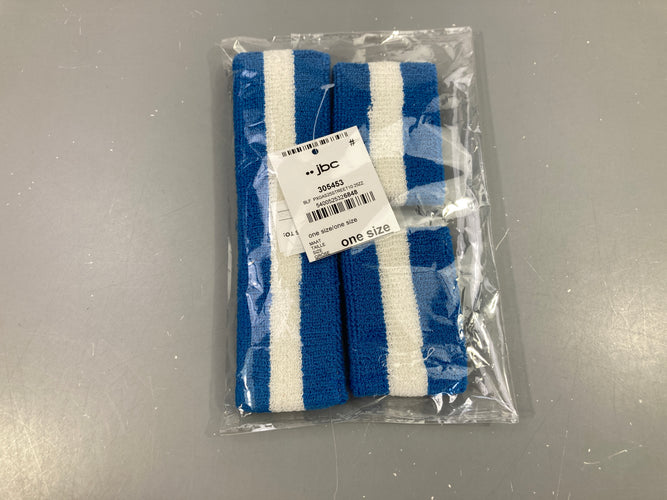 Neuf- Bandeaux de sport bleus et blancs en tissus éponge extensible, moins cher chez Petit Kiwi