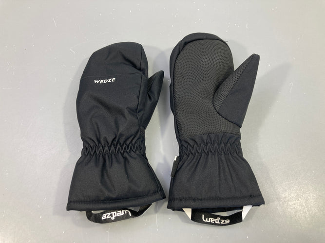 Etat neuf-Moufles de ski noires Wed'ze, moins cher chez Petit Kiwi