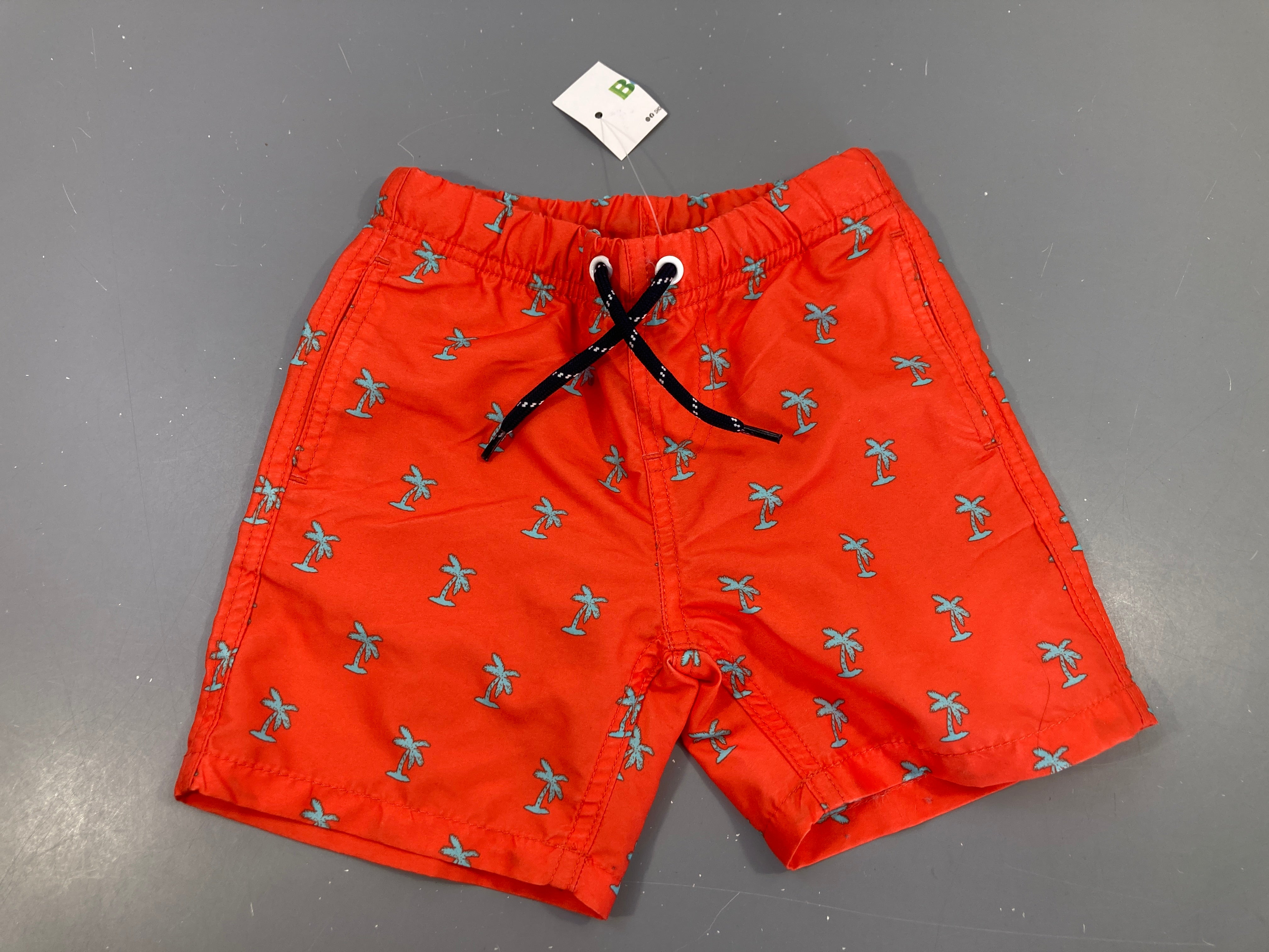 Neuf-Maillot short orange Palmiers