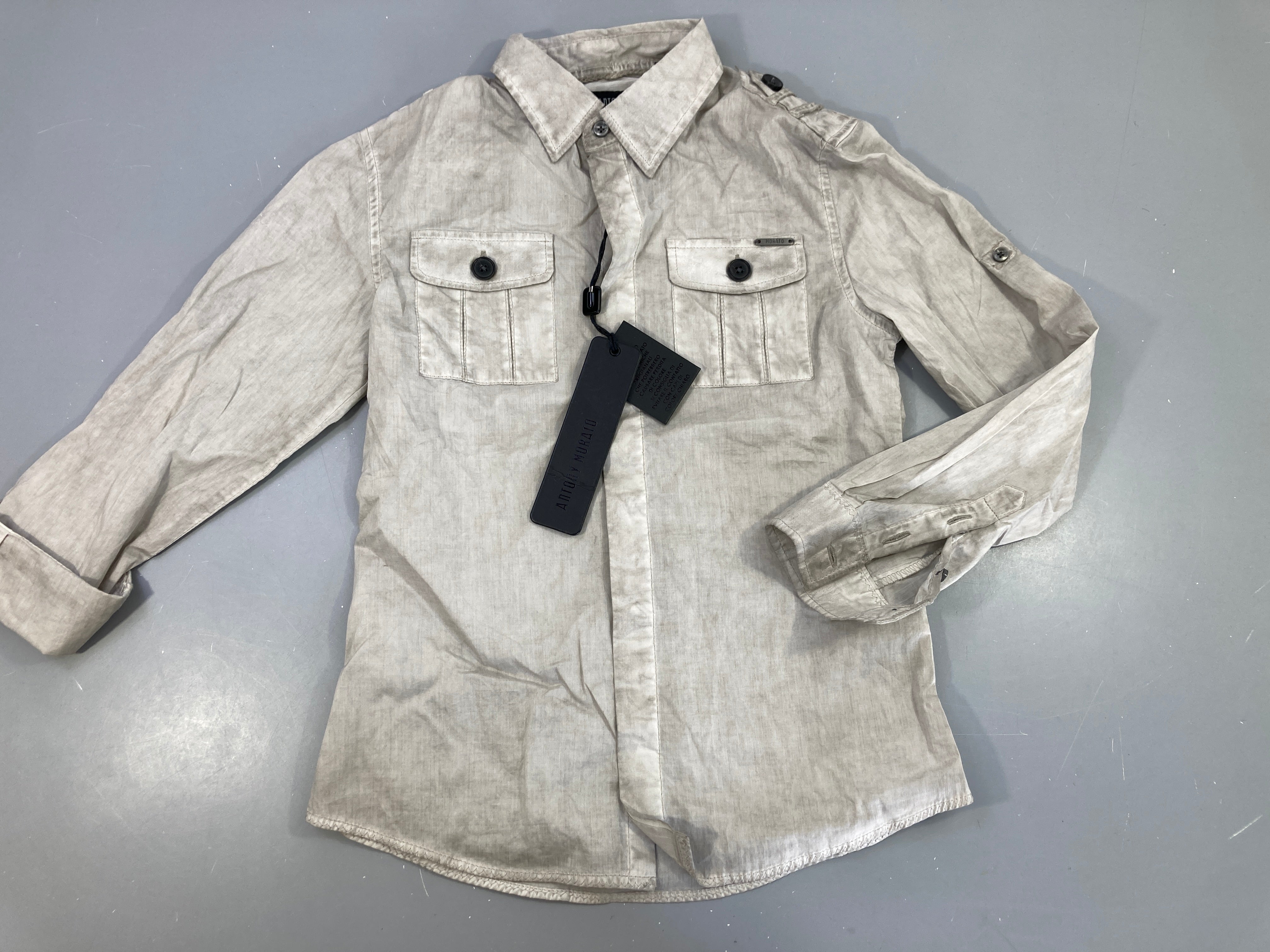 Neuf- Chemise m.l grise effet délavé- Antony Morato
