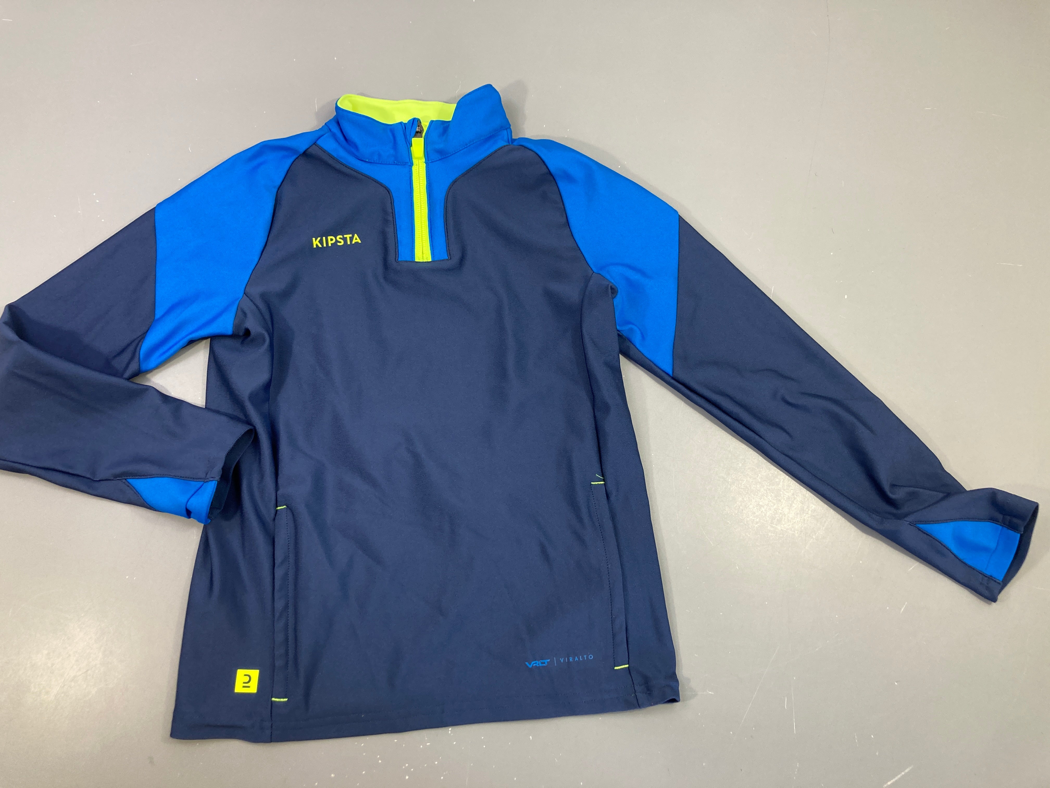 Sweat de Foot Viralto 1/2 zip bleu Kipsta