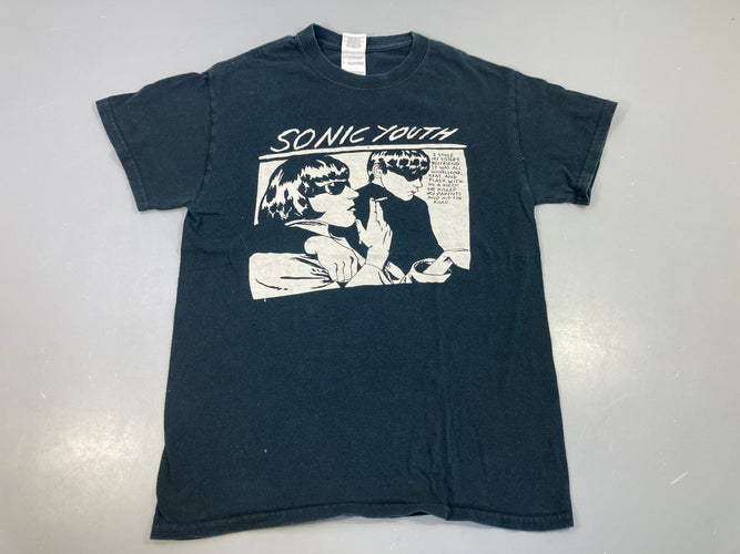 T-shirt m.c noir Sonic Youth bouloché, moins cher chez Petit Kiwi