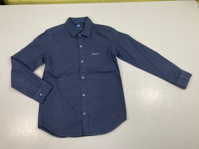 Chemise m.l bleu foncé motifs minis traits Butch, moins cher chez Petit Kiwi