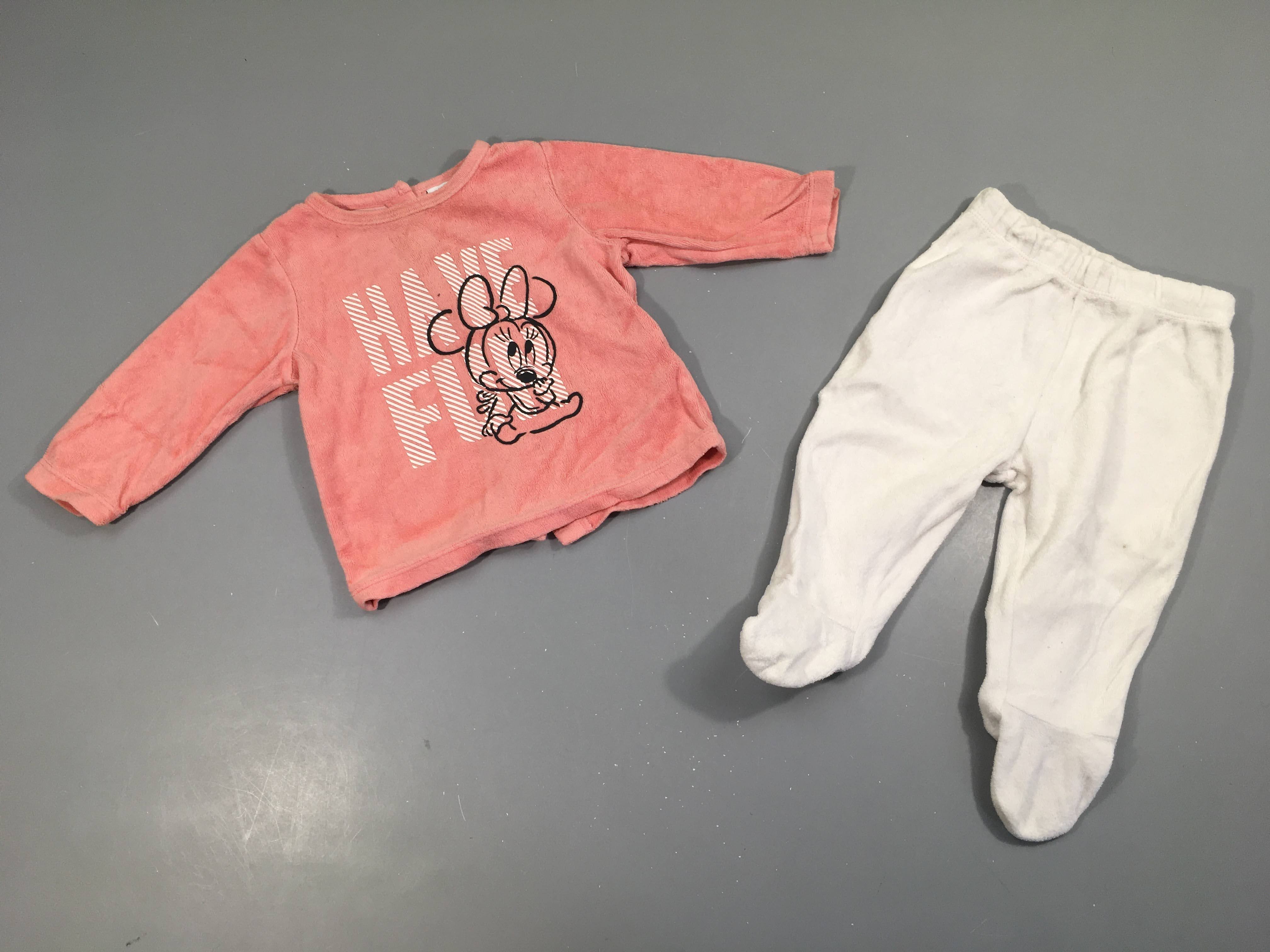 Pyjama velours 2pcs rose Minnie