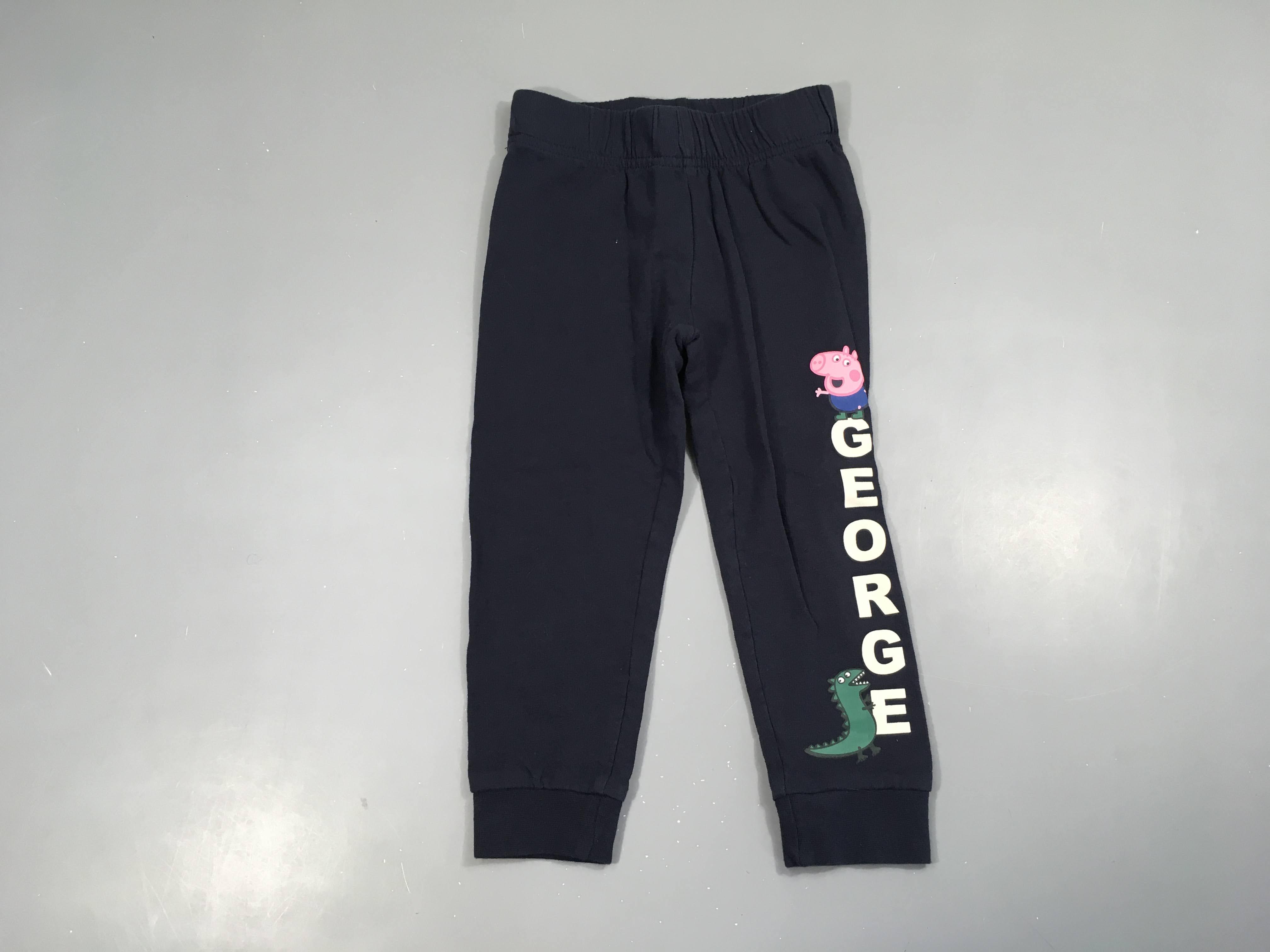 Pantalon jersey bleu marine Peppa pig