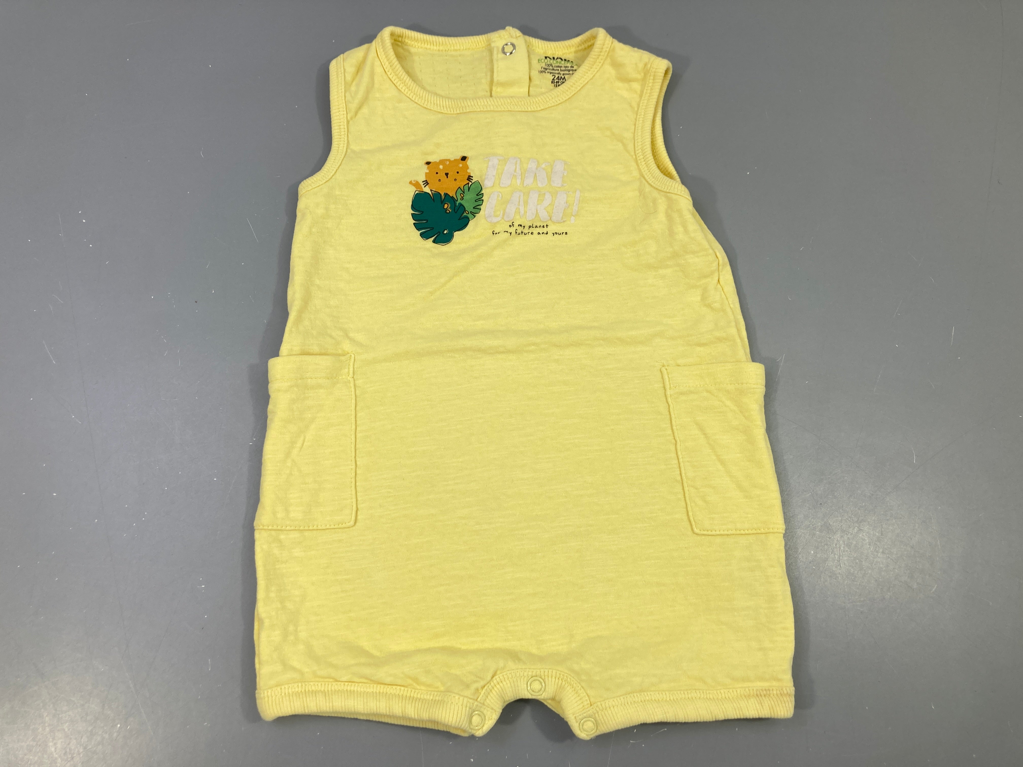 Combishort jaune Take Care